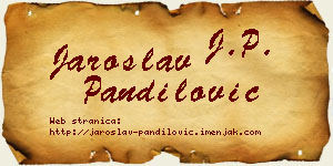 Jaroslav Pandilović vizit kartica